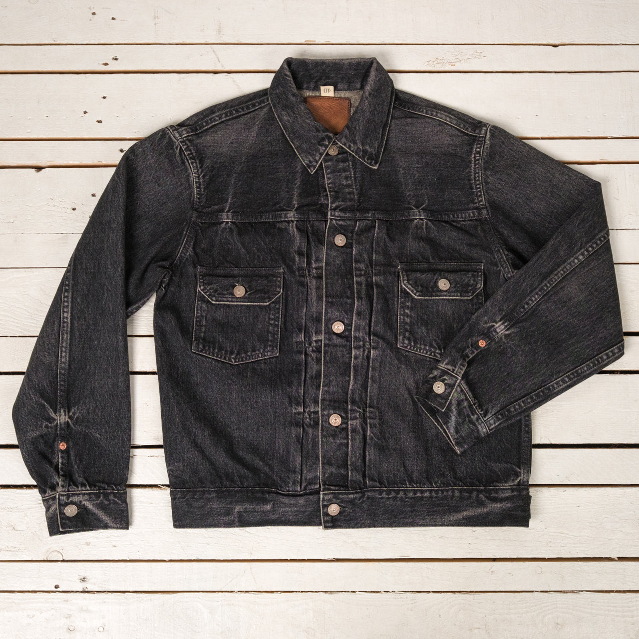 14,25 oz. Black Denim Type II Jacket 1953 Aged Black