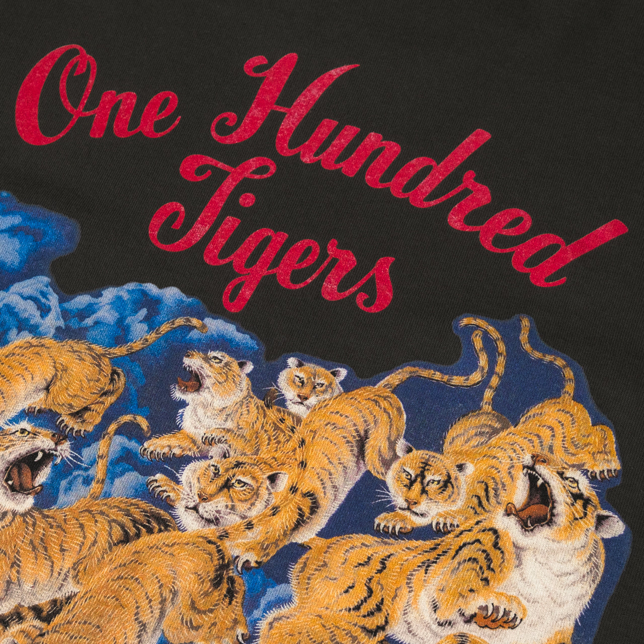 One Hundred Tigers T-Shirt Schwarz