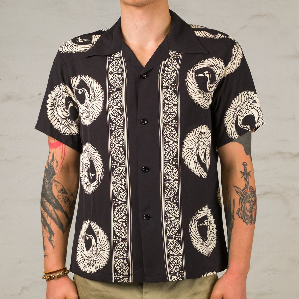 "Oriental Border" Hawaiihemd Schwarz