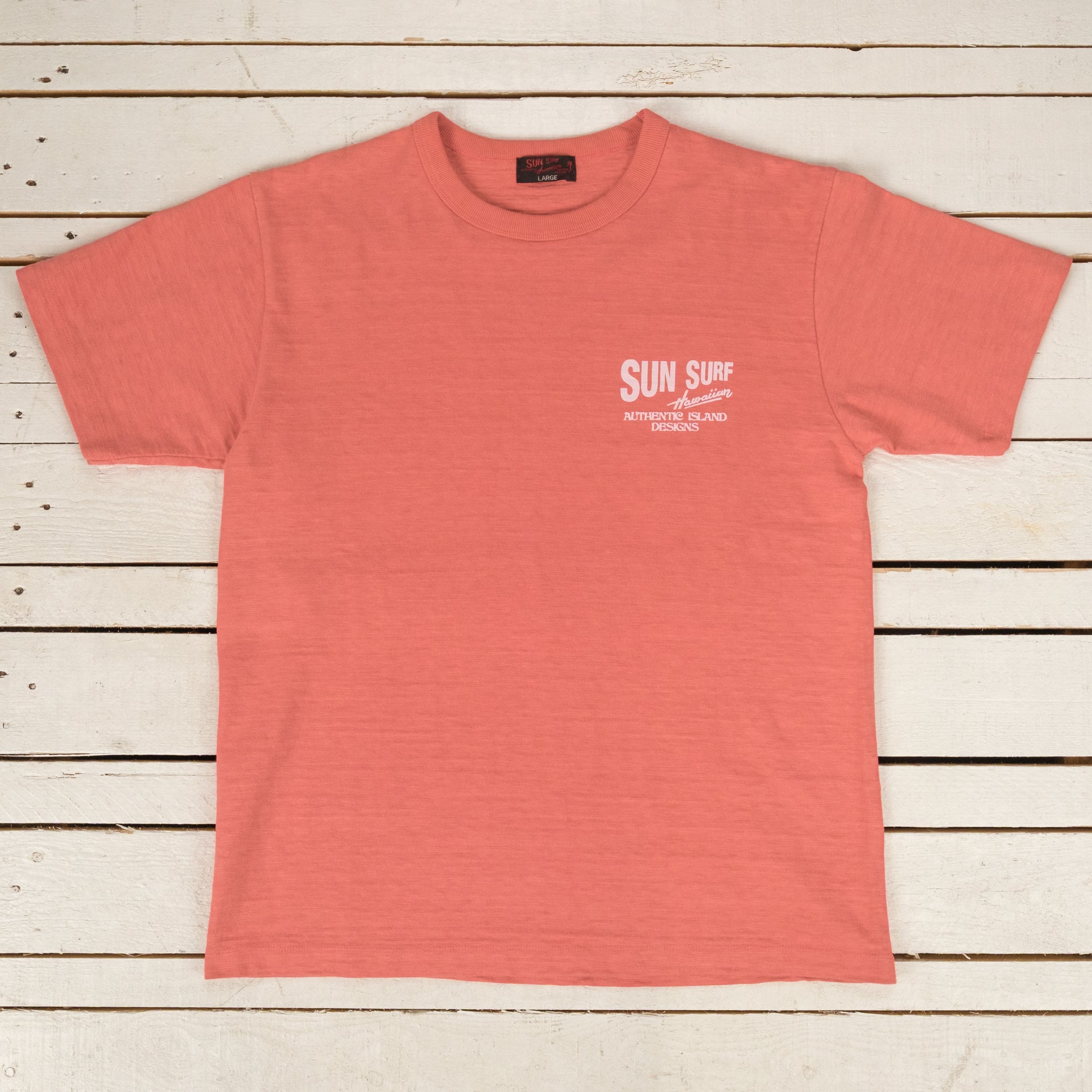 "Hata Shoten Logo" Heavy Slub T-Shirt Rot