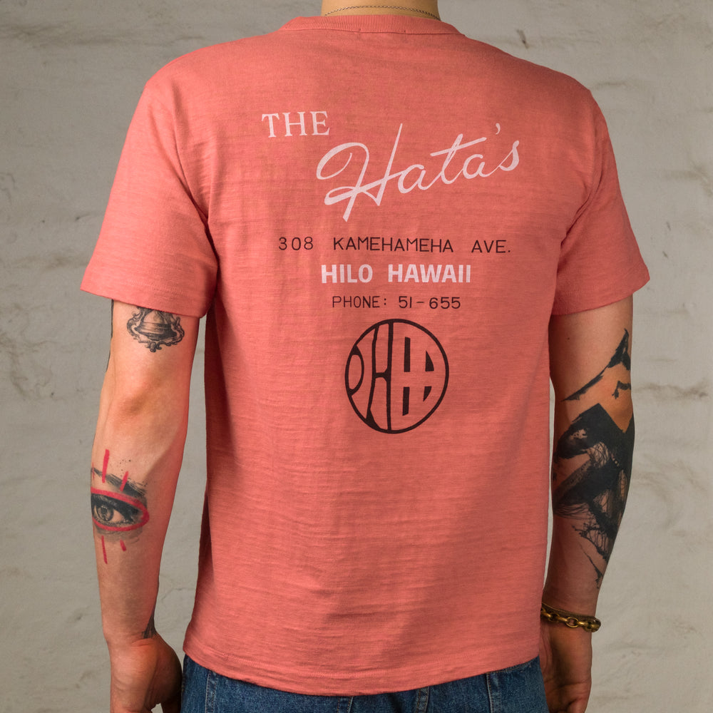 T-shirt en jersey flammé "Hata Shoten Logo" rouge