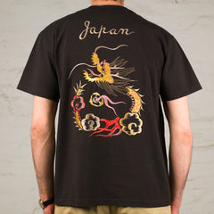 T-shirt Taylor Toyo Suka Dragon brodé Noir