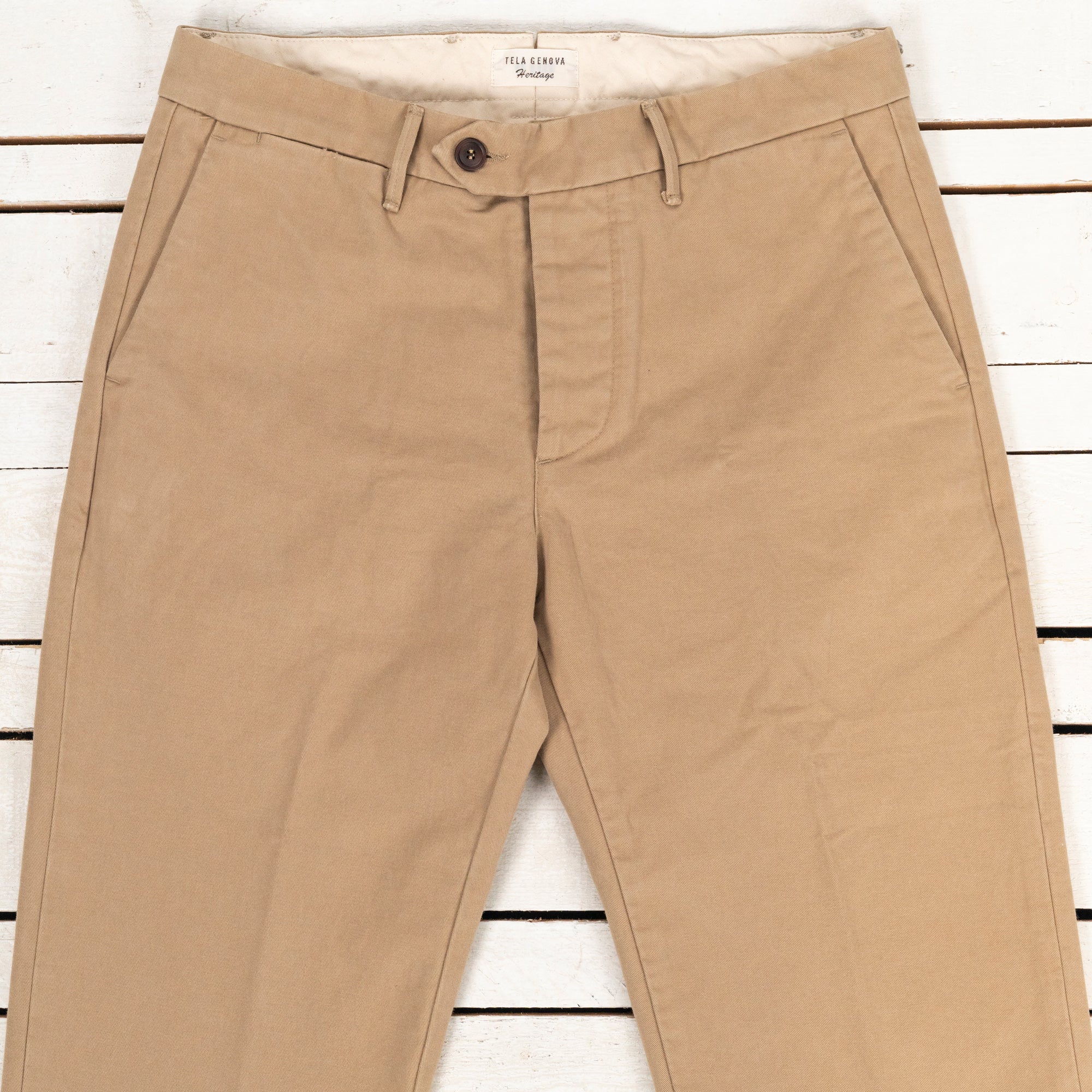 Rodrigo Regular Tapered Chino Gabardine Beige