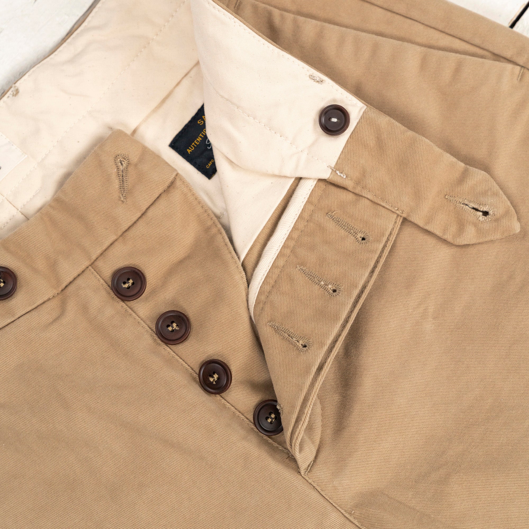 Rodrigo Regular Tapered Chino Gabardine Beige
