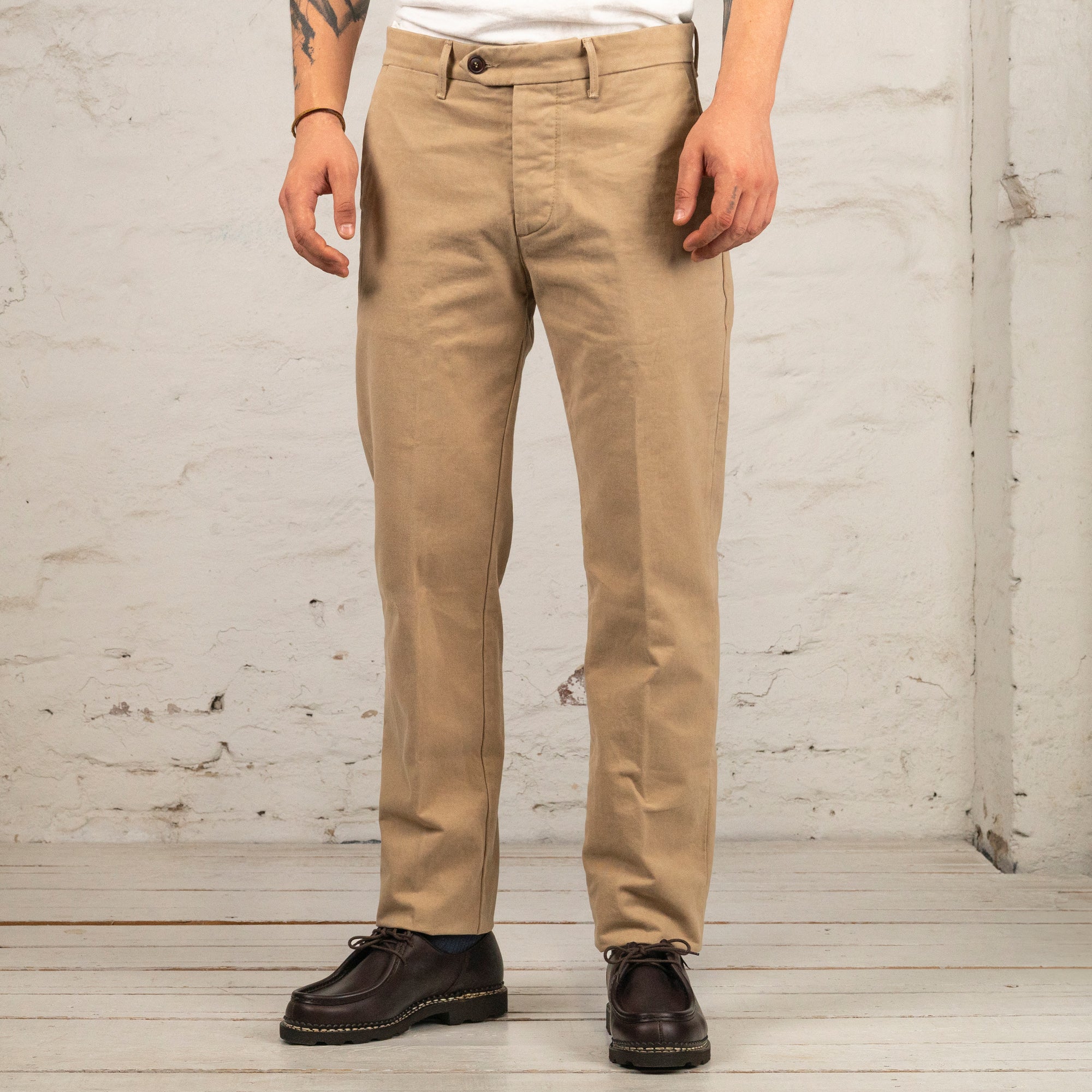 Rodrigo Regular Tapered Chino Gabardine Beige