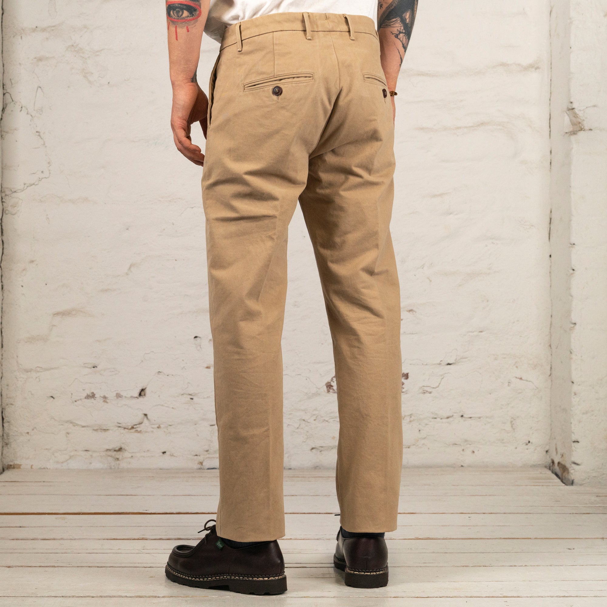 Rodrigo Regular Tapered Chino Gabardine Beige
