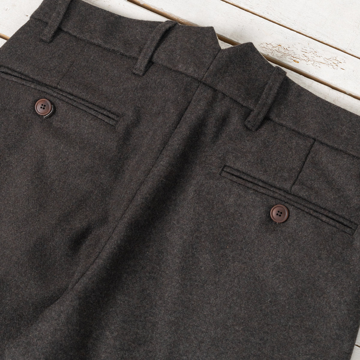 Pantalon chino en laine Poldo marron