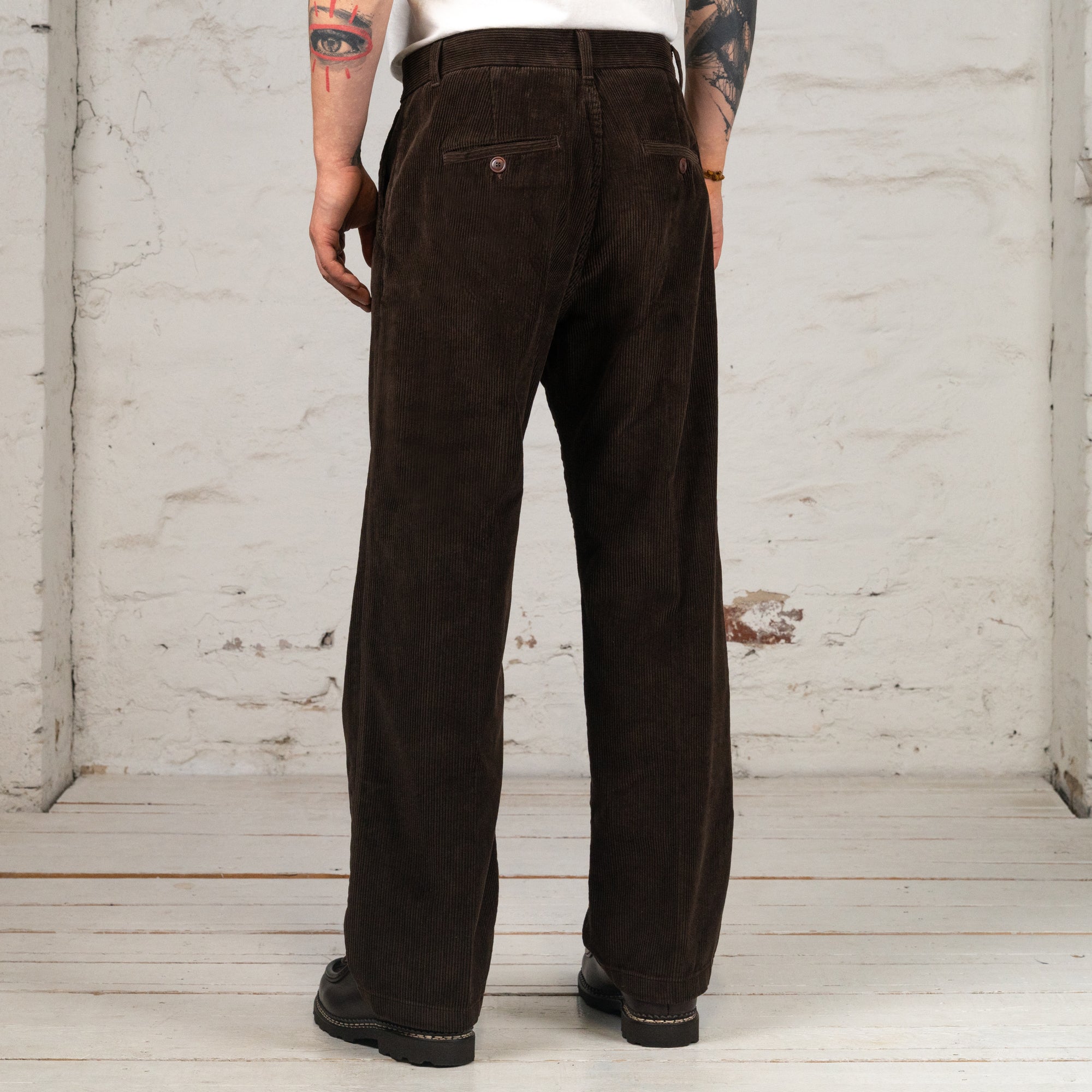 Renzo Loose Chino Corduroy Marrone