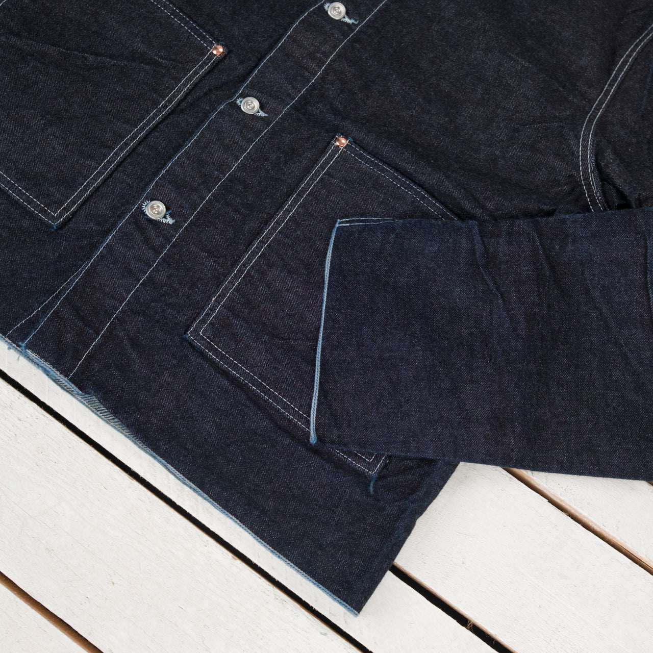 Cross Cut Jeans Jacket Rinsed