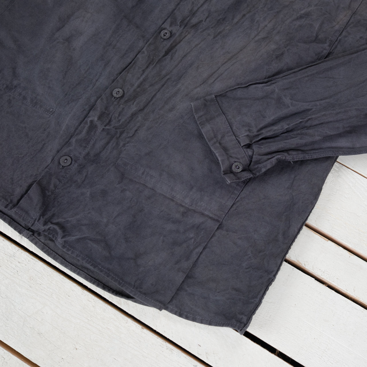 Pleat Pocket Shirt Grey Logwood