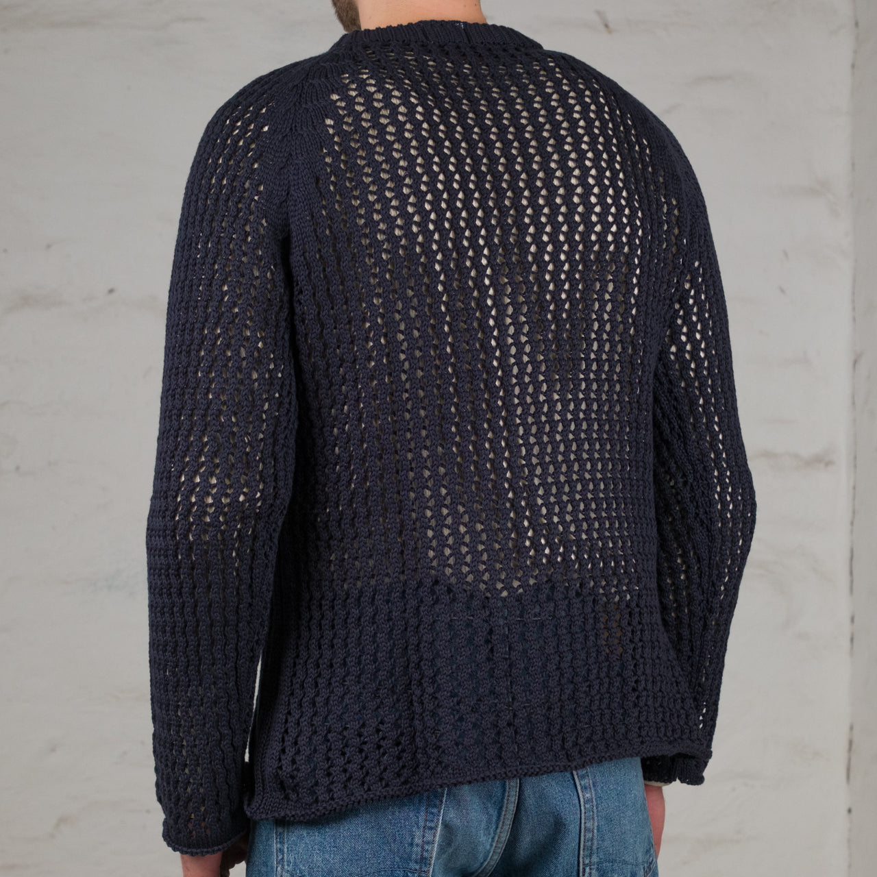 String Pullover Navy