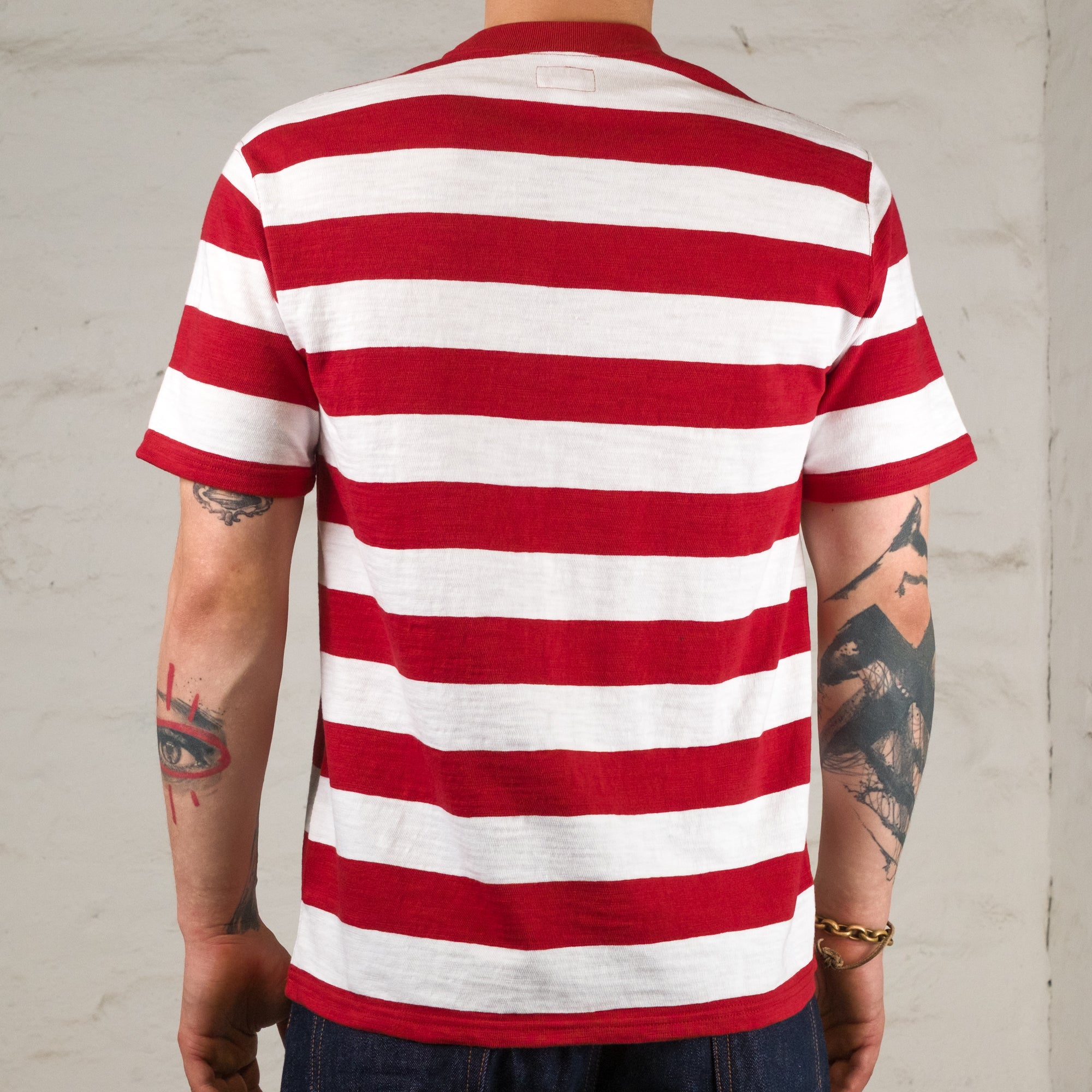 Buco Stripe T-Shirt Rot/Weiß