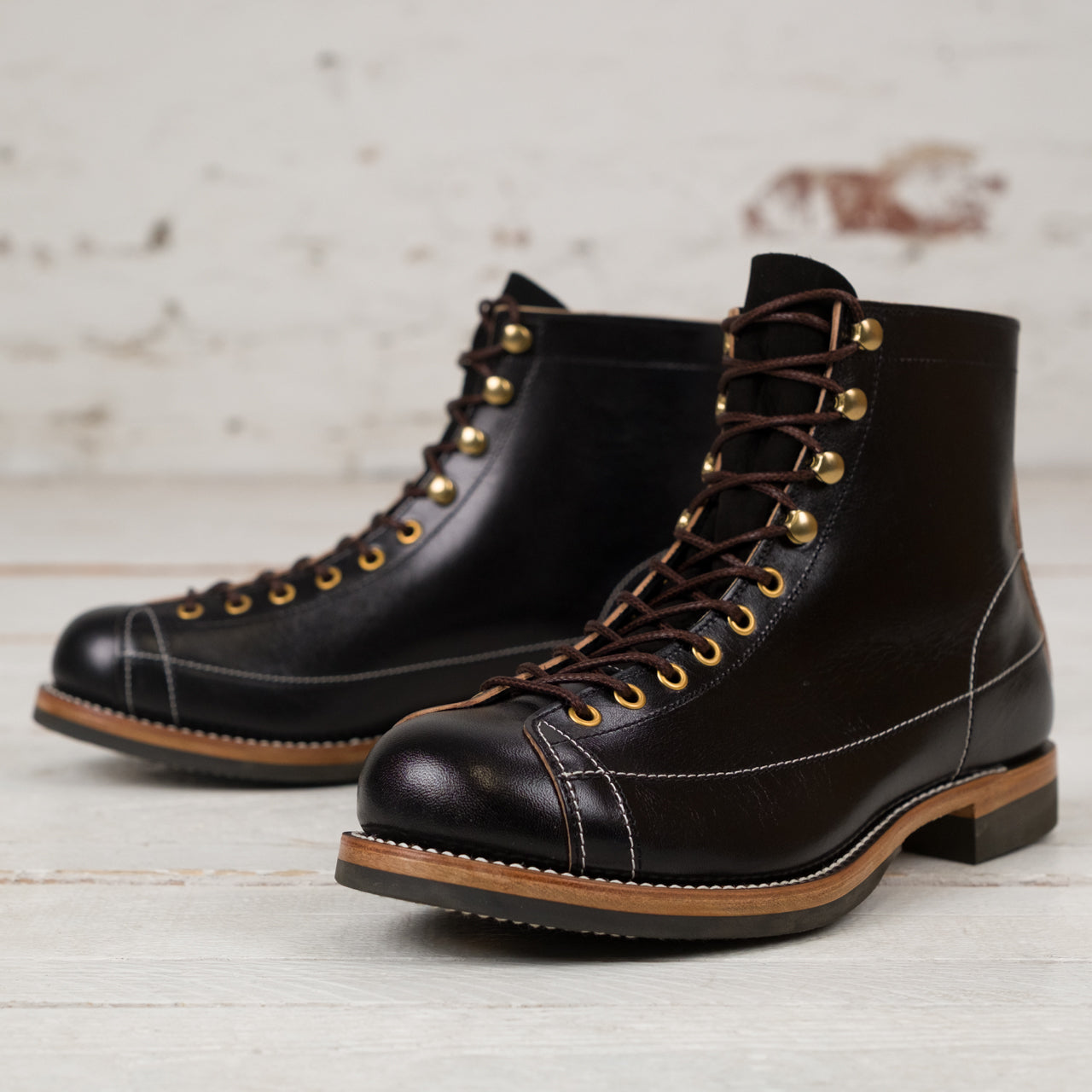 Ten Mile Work Boots Horsehide Buttock Noir