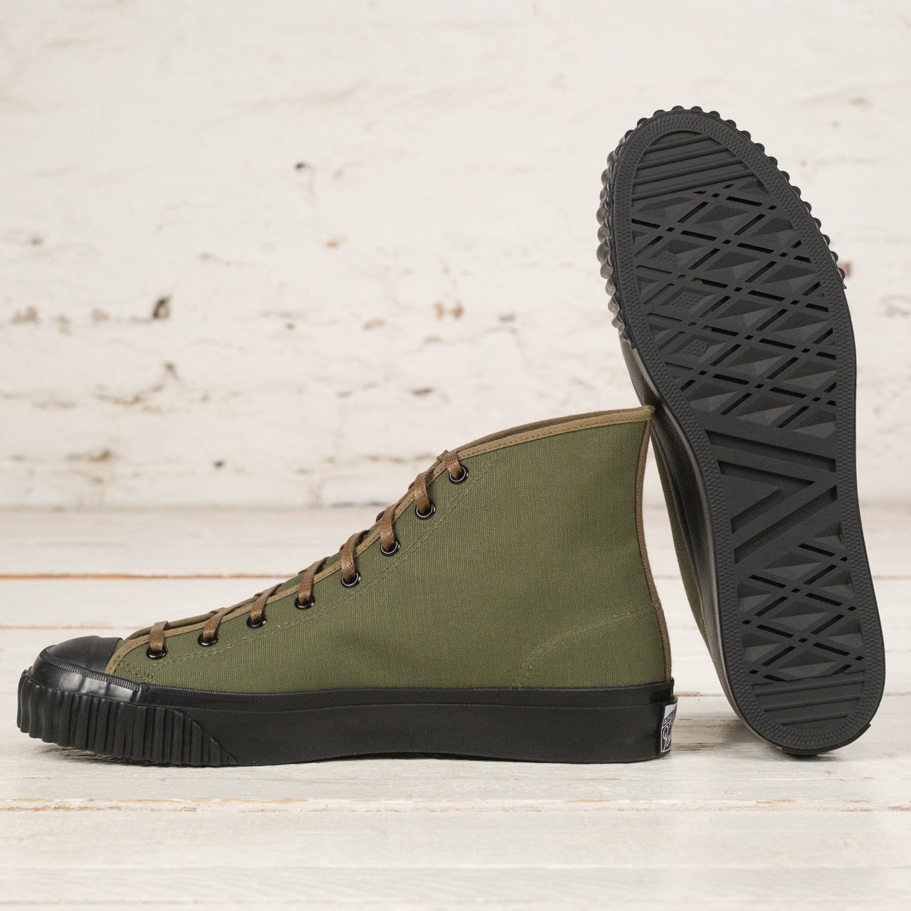 Military Canvas Training Shoes Olive 