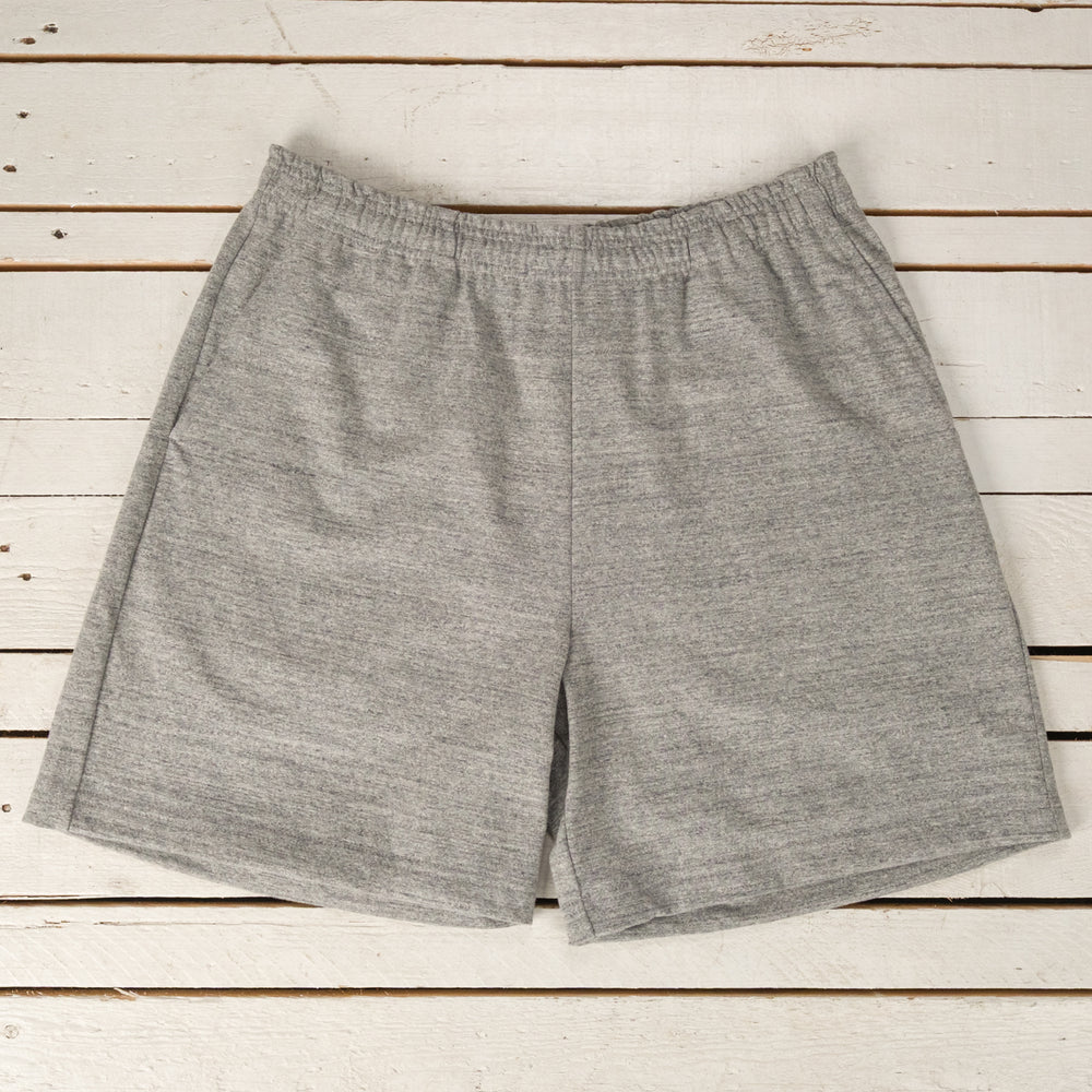 Jersey Gym Shorts Grau Meliert