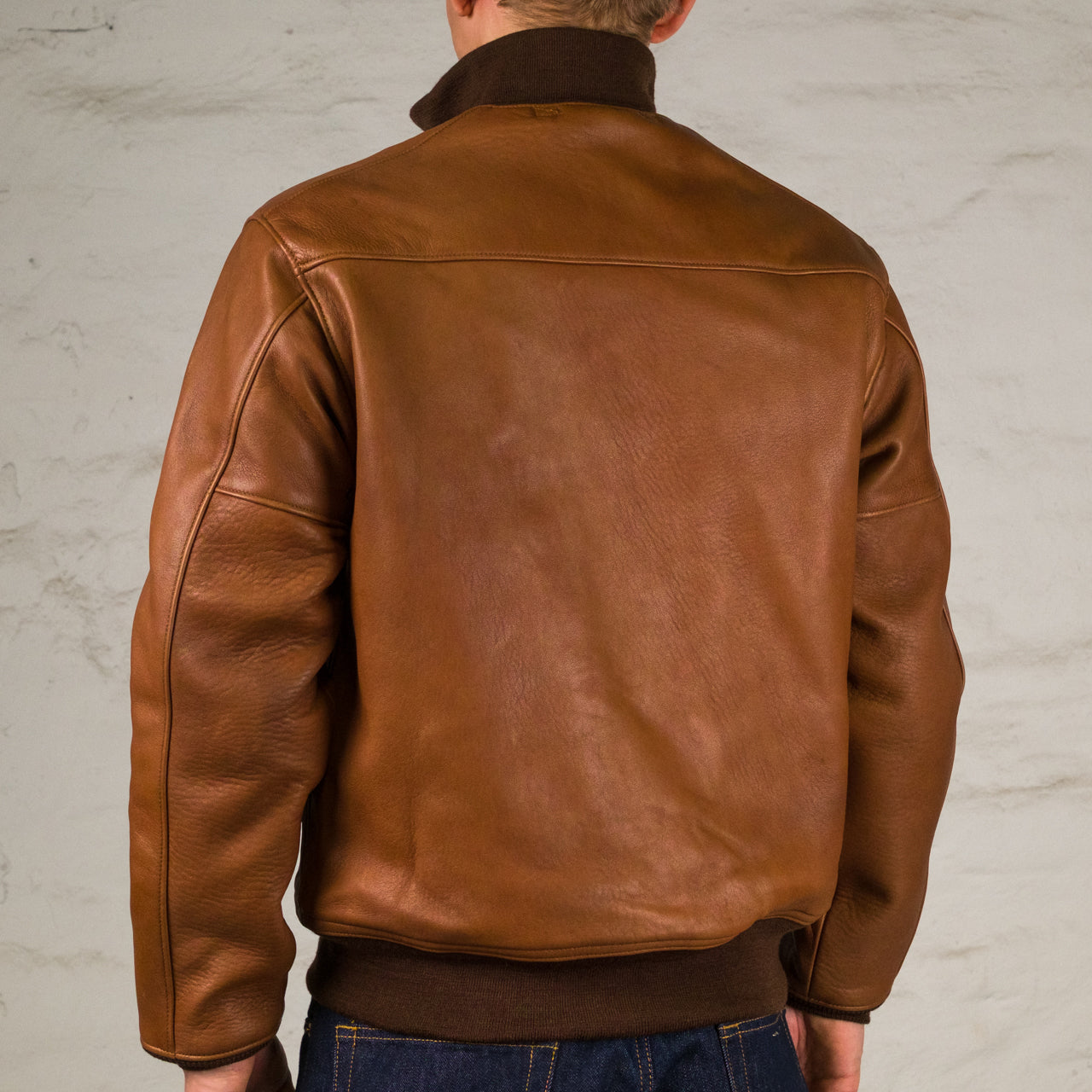 TYPE A-1 REAL McCOY MFG. CO. Sheepskin Russet Brown