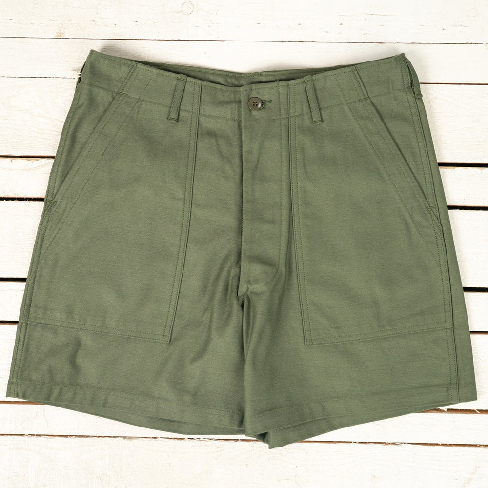 Utility Short Cotton Sateen Olive
