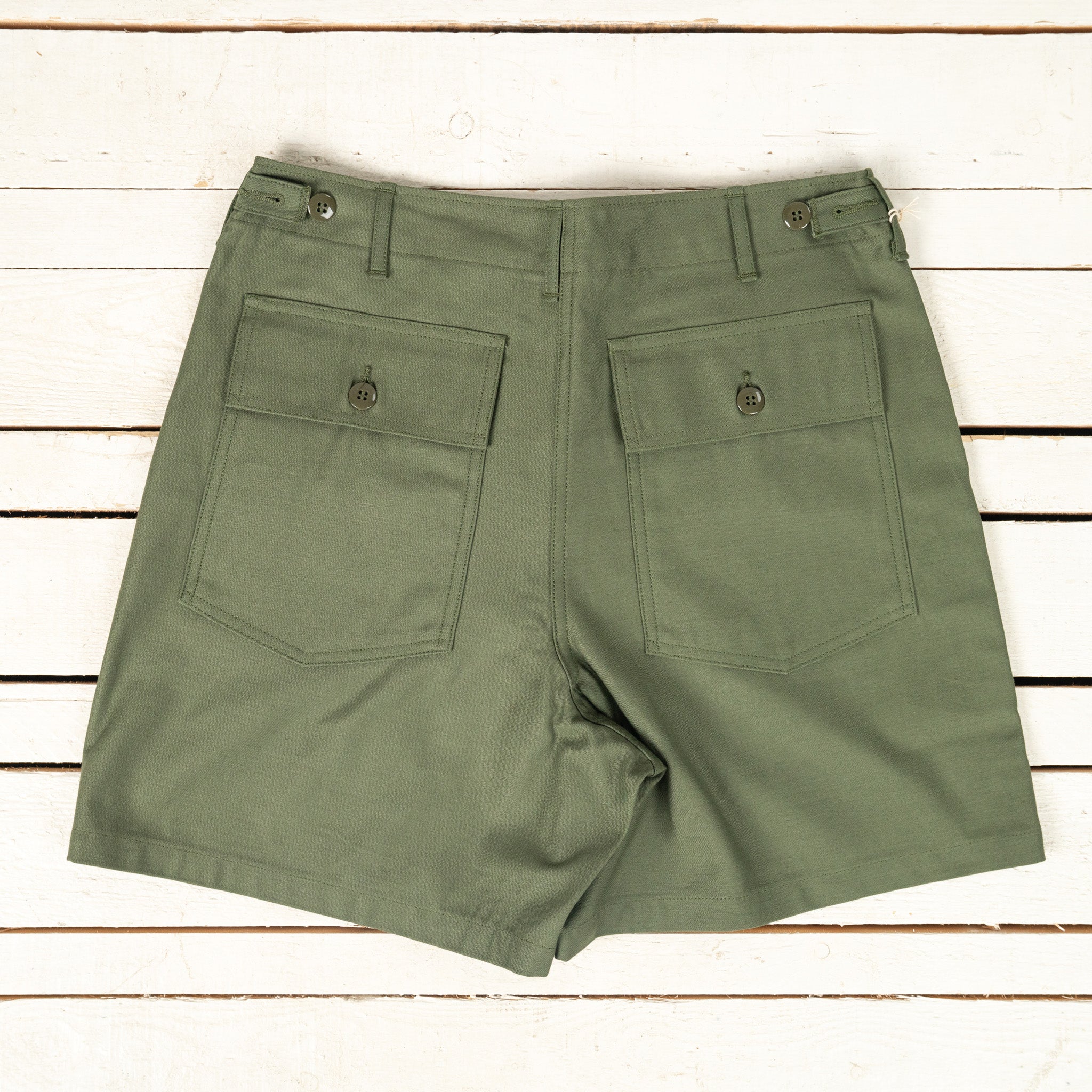 Utility Short Cotton Sateen Oliv