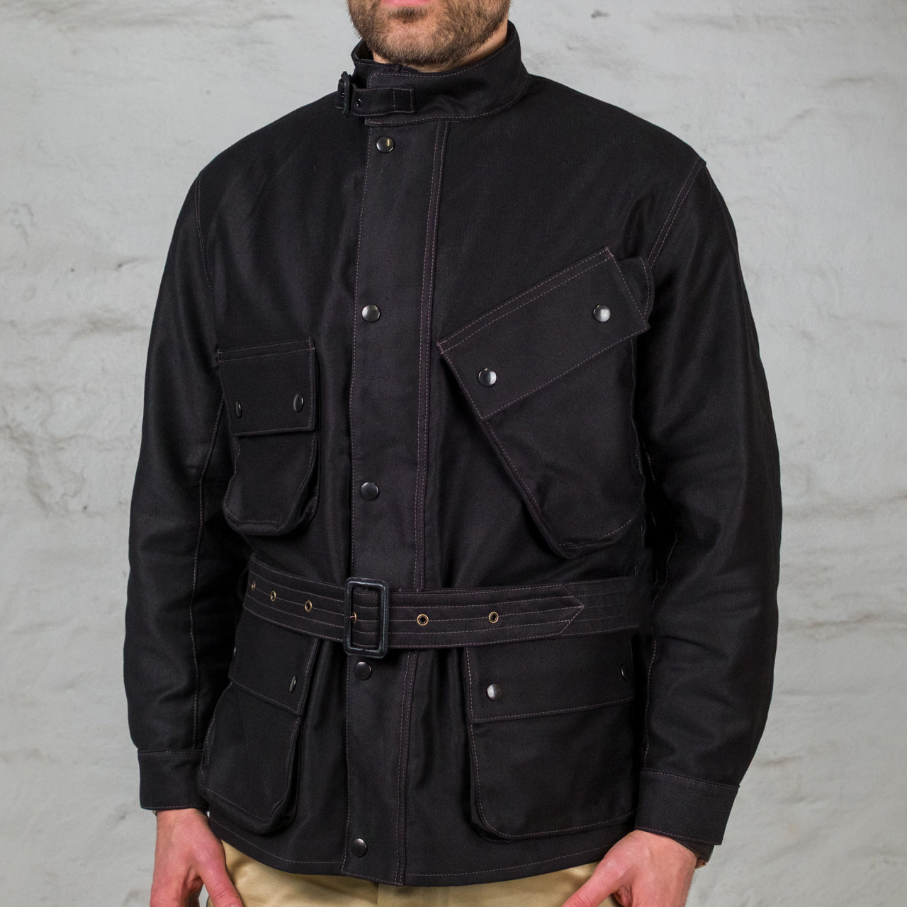 BoTT ブラックレーシングジャケット XL Bott Cotton Racing Jacket BoTT ブラックレーシングジャケット XL