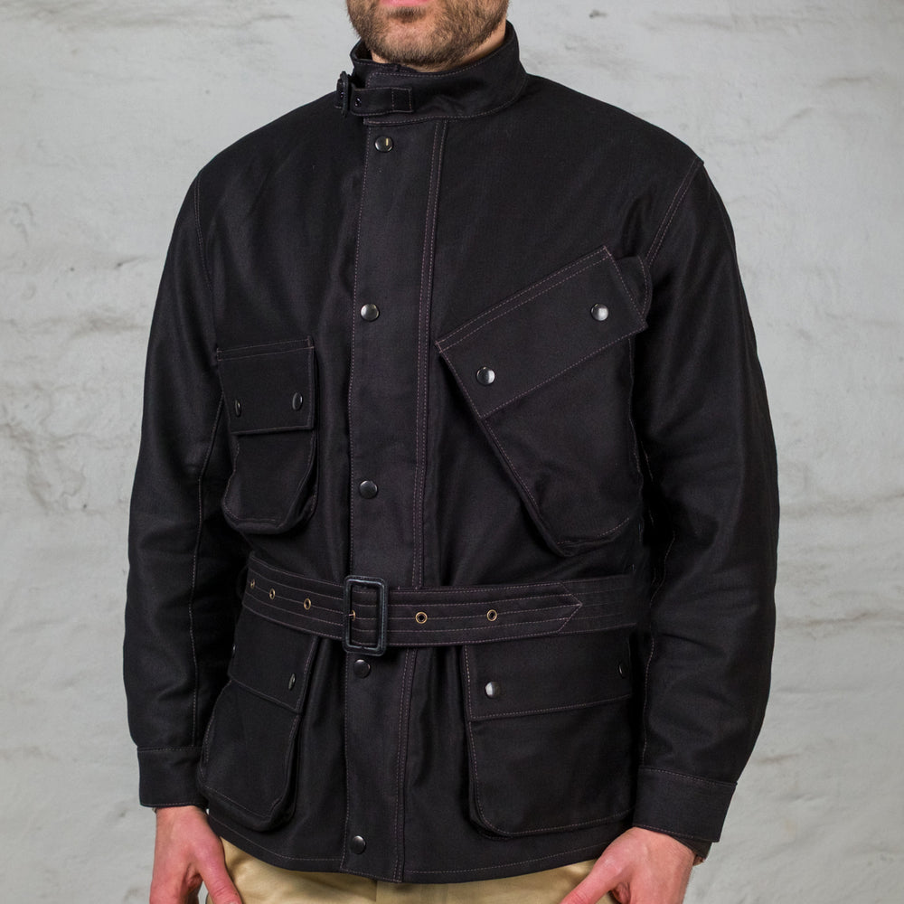Heavy Cotton Enduro Racing Jacket Schwarz