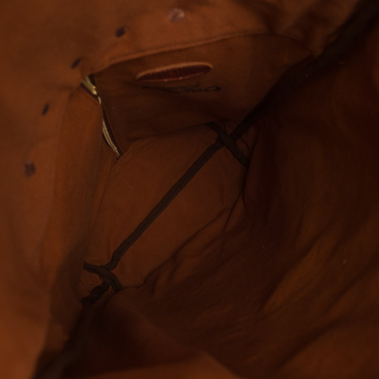 Leather Rolltop Backpack Camel