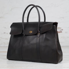 Leather Saddle Bag Black