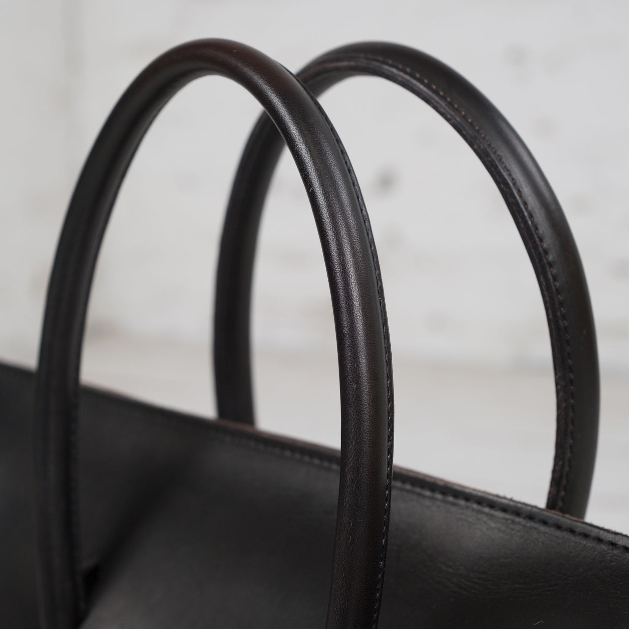 Leather Saddle Bag Black