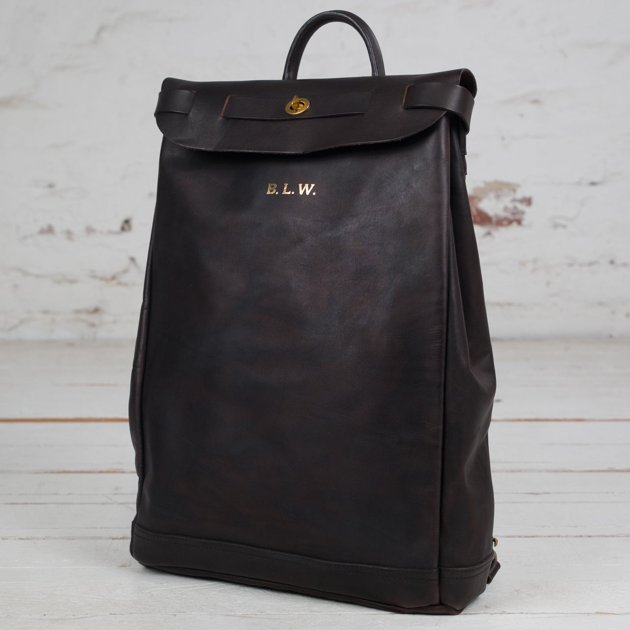 Leather Voyoge 2Way Backpack Black