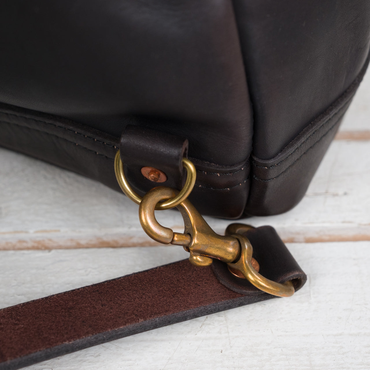 Leather Voyoge 2Way Backpack Black