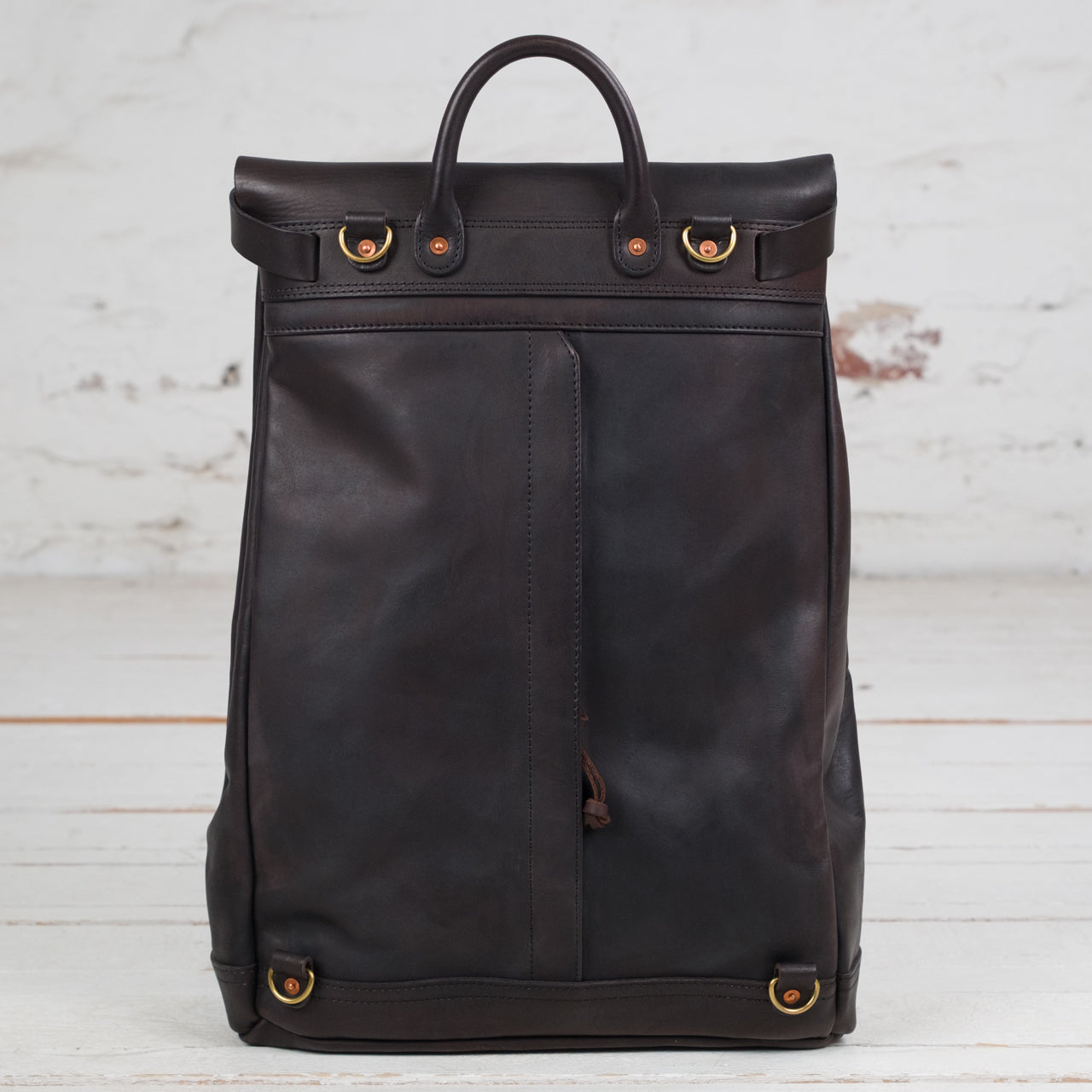 Leather Voyoge 2Way Backpack Black