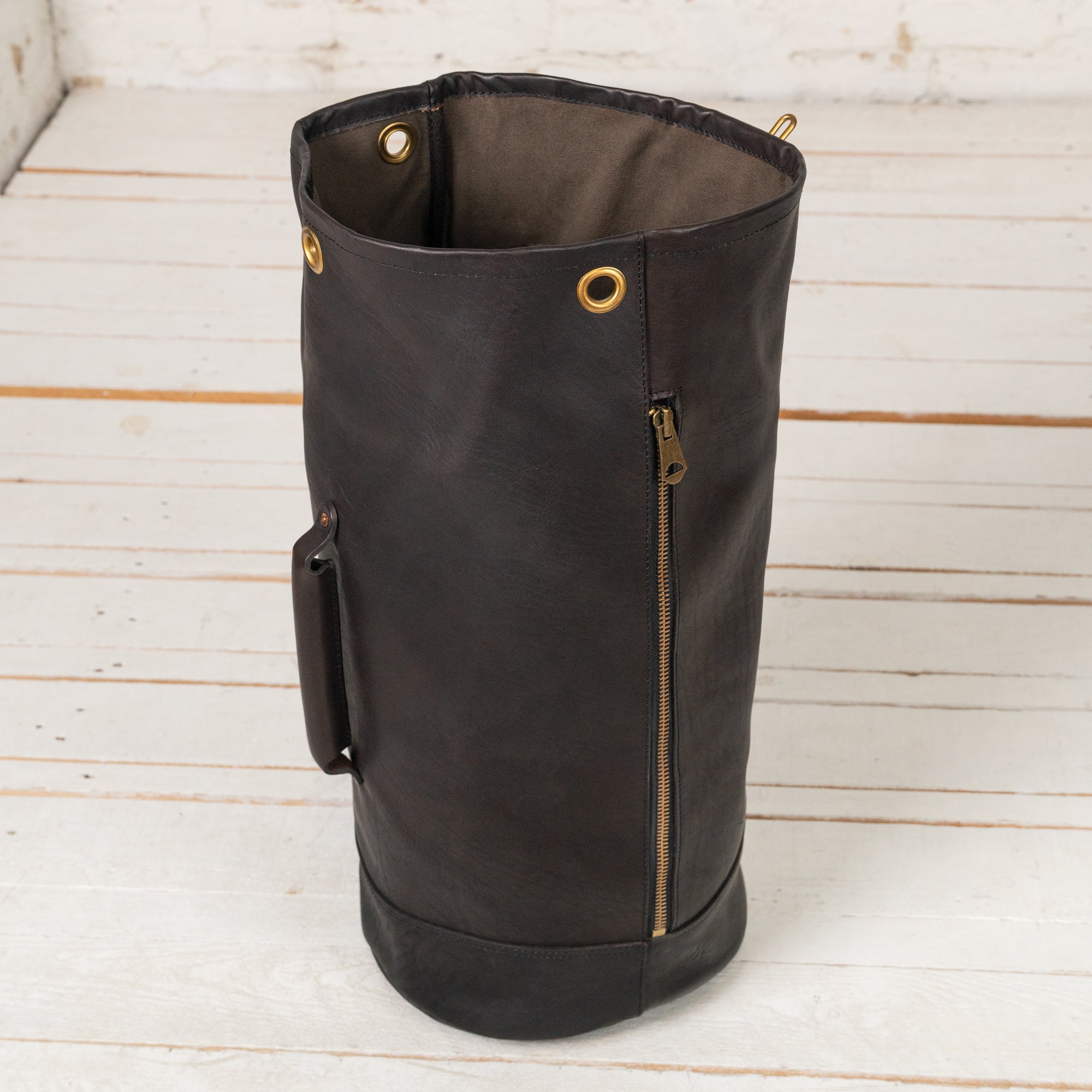 Leather Duffle Bag Schwarz