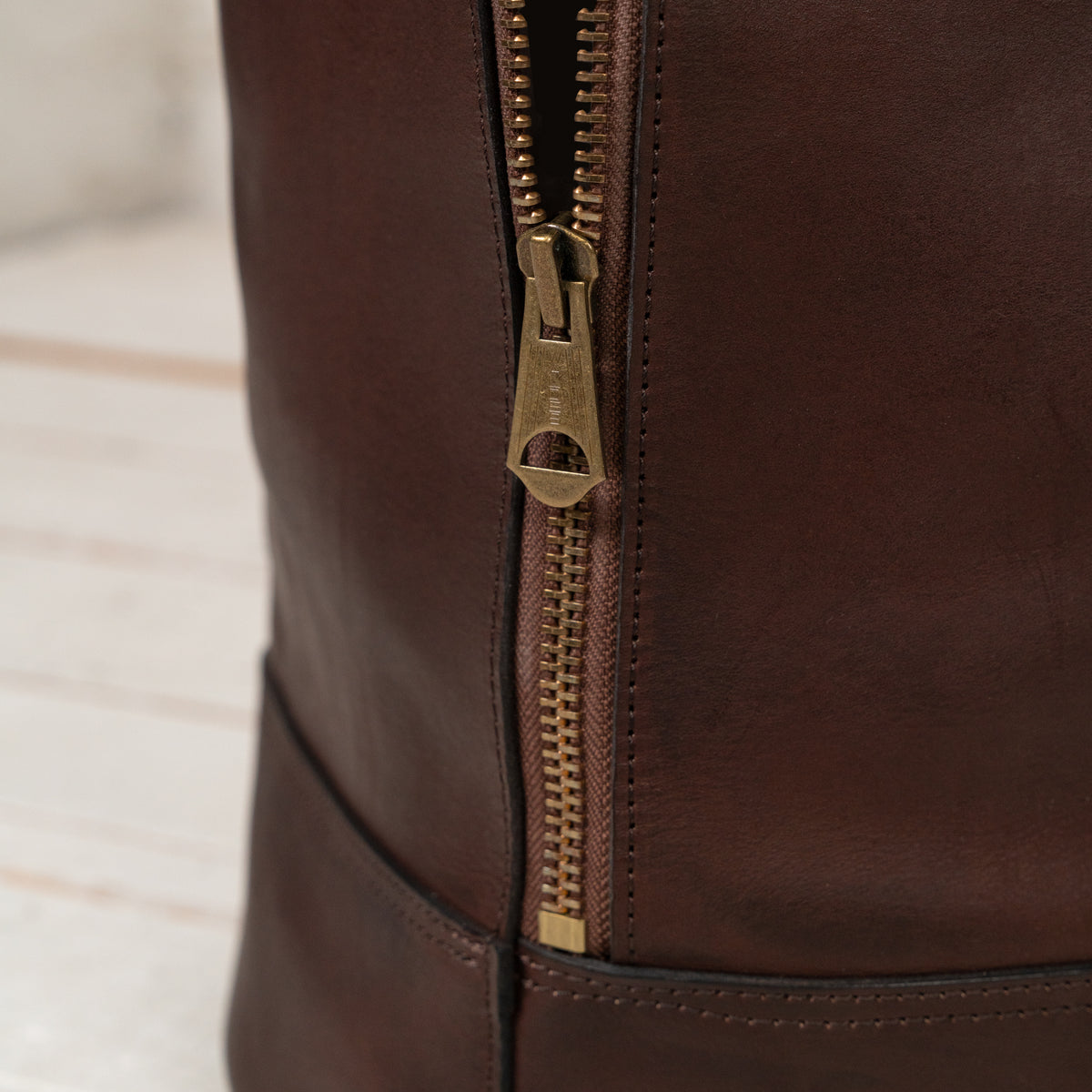 Leather Duffle Bag Braun