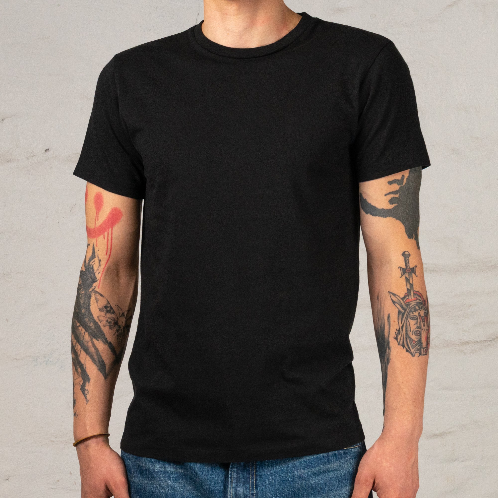 Lot de 2 T-shirts col rond noir