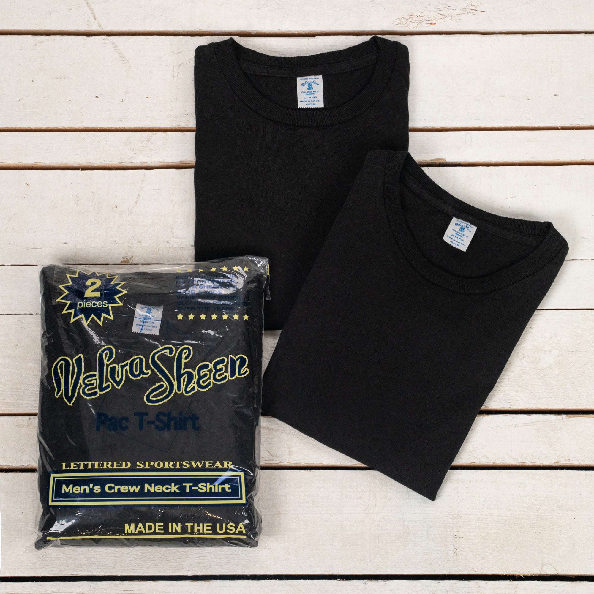 Lot de 2 T-shirts col rond noir