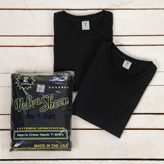 Lot de 2 T-shirts col rond noir
