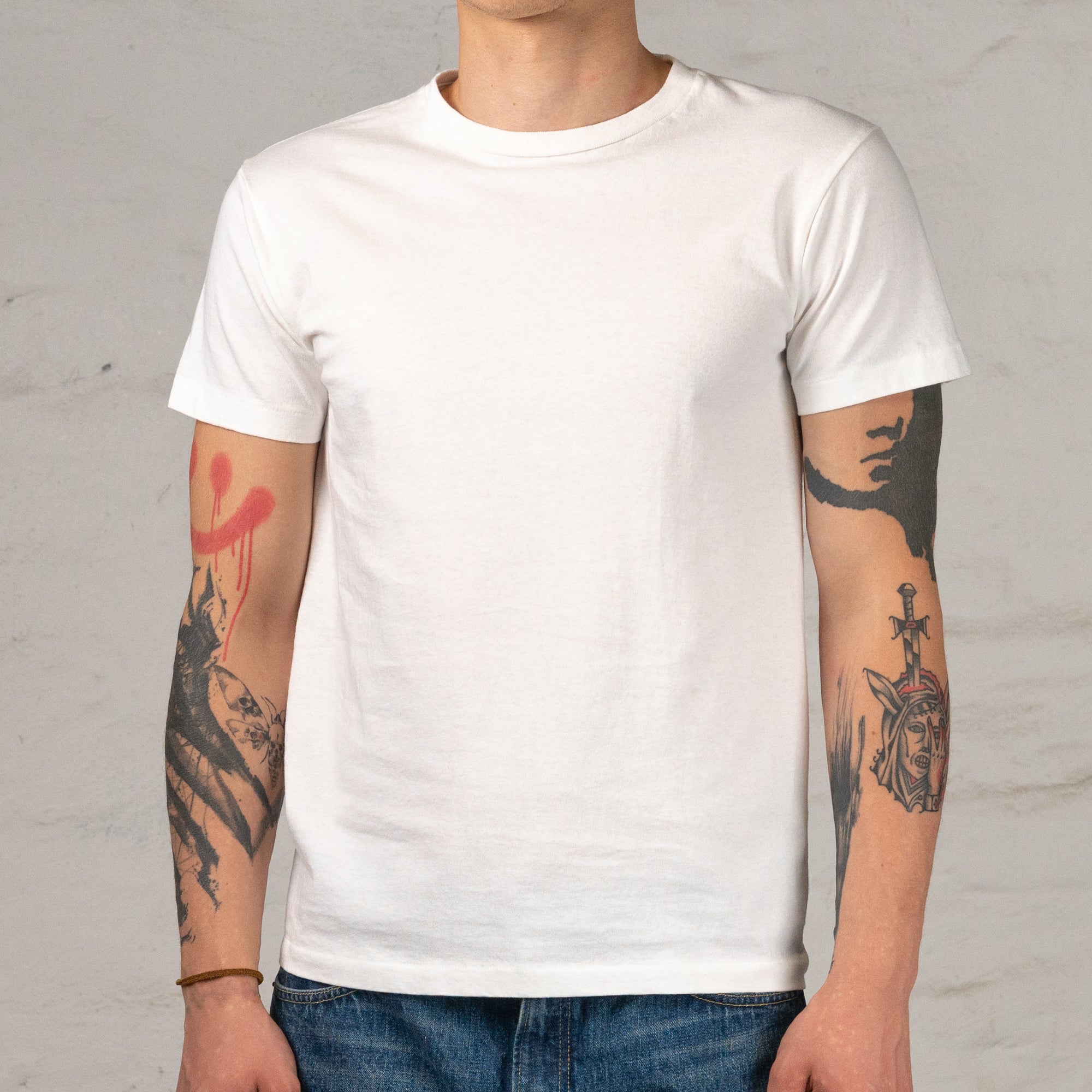 Lot de 2 T-shirts Col Rond Blanc