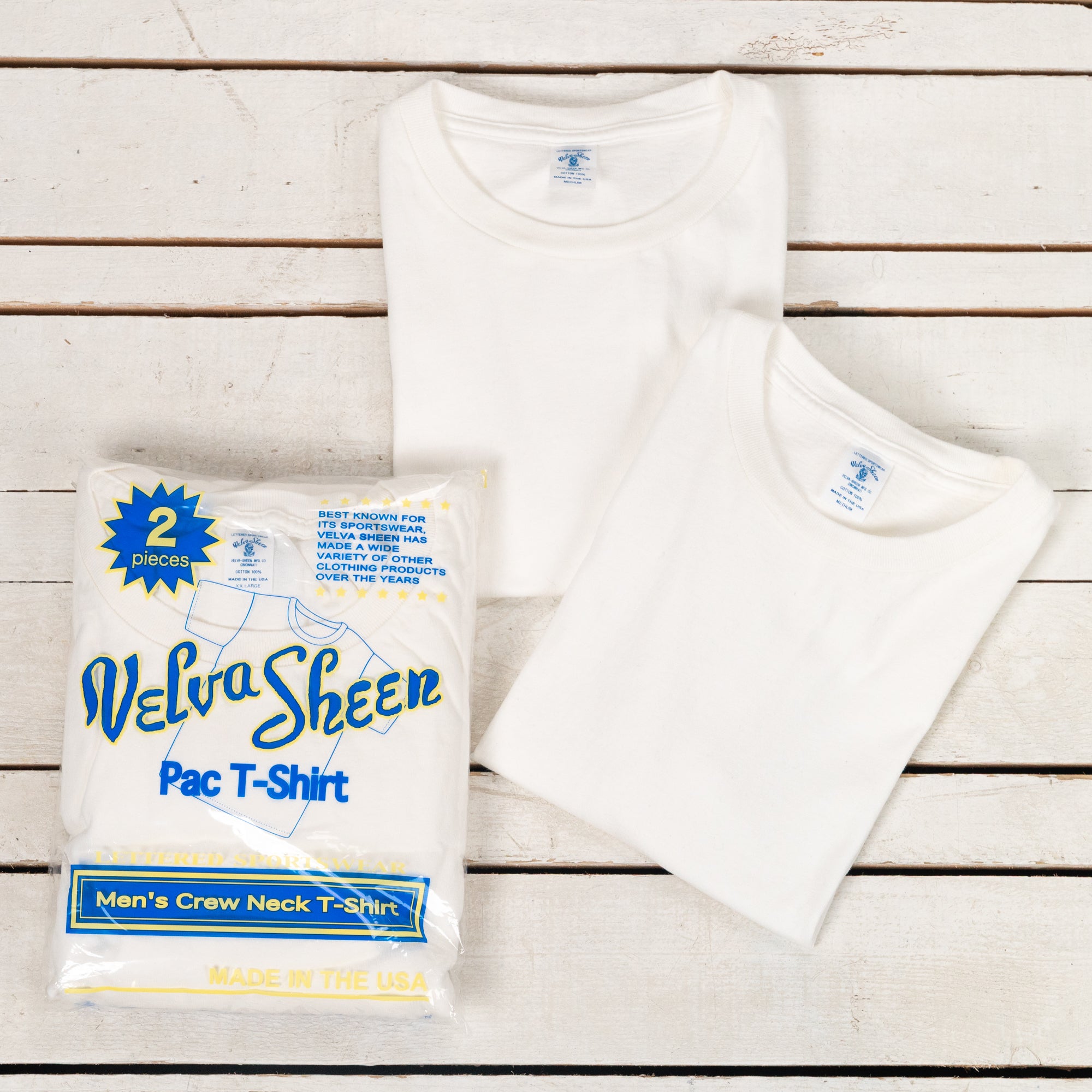 Lot de 2 T-shirts Col Rond Blanc