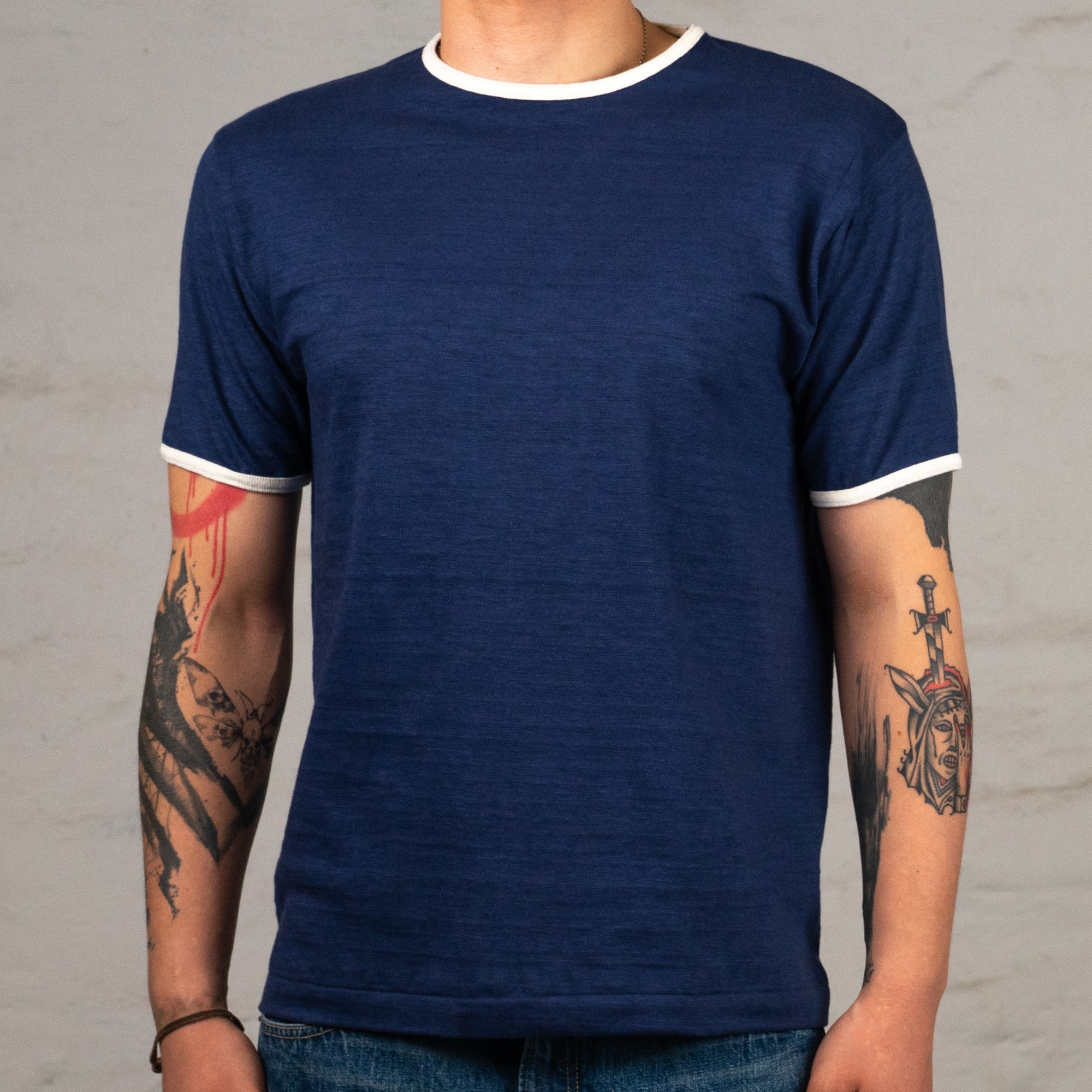 Ringer T-Shirt Navy/Cream