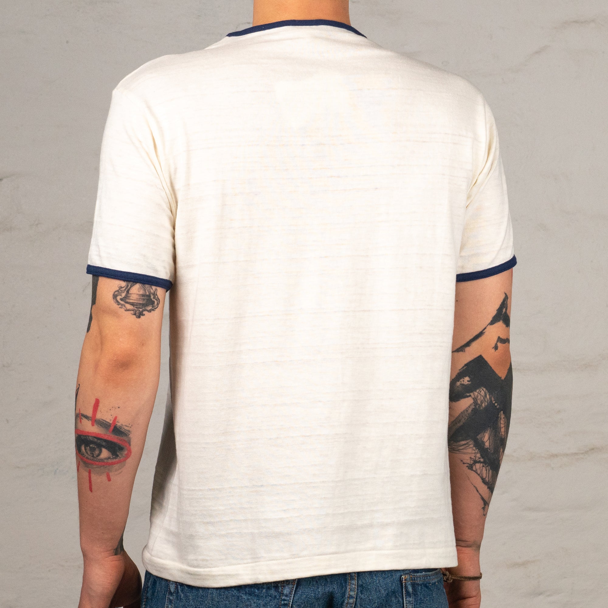 Ringer T-Shirt Cream/Navy