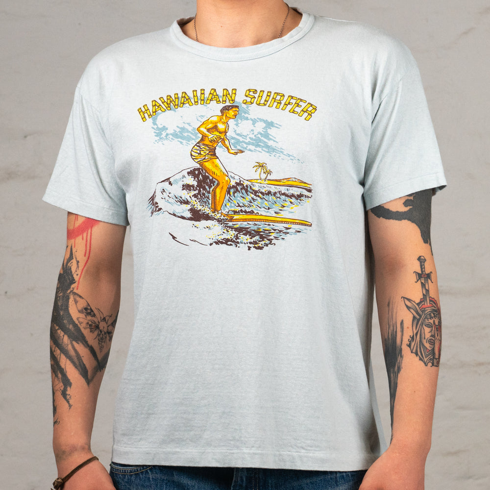 Second Hand Series Hawaiian Surfer T-Shirt Sax