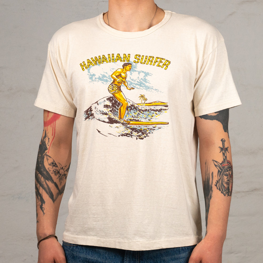 Second Hand Series Hawaiian Surfer T-Shirt Cream