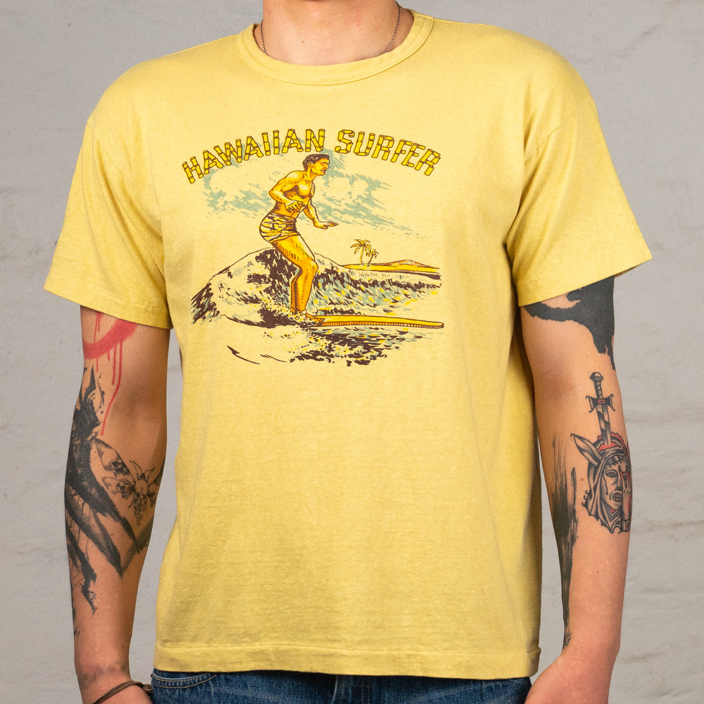 Second Hand Series Hawaiian Surfer T-Shirt Yellow