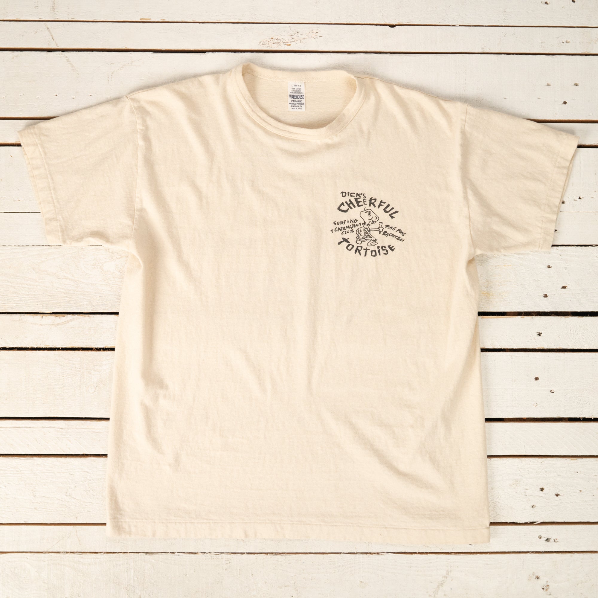 Second Hand Series Tortoise T-Shirt Cream