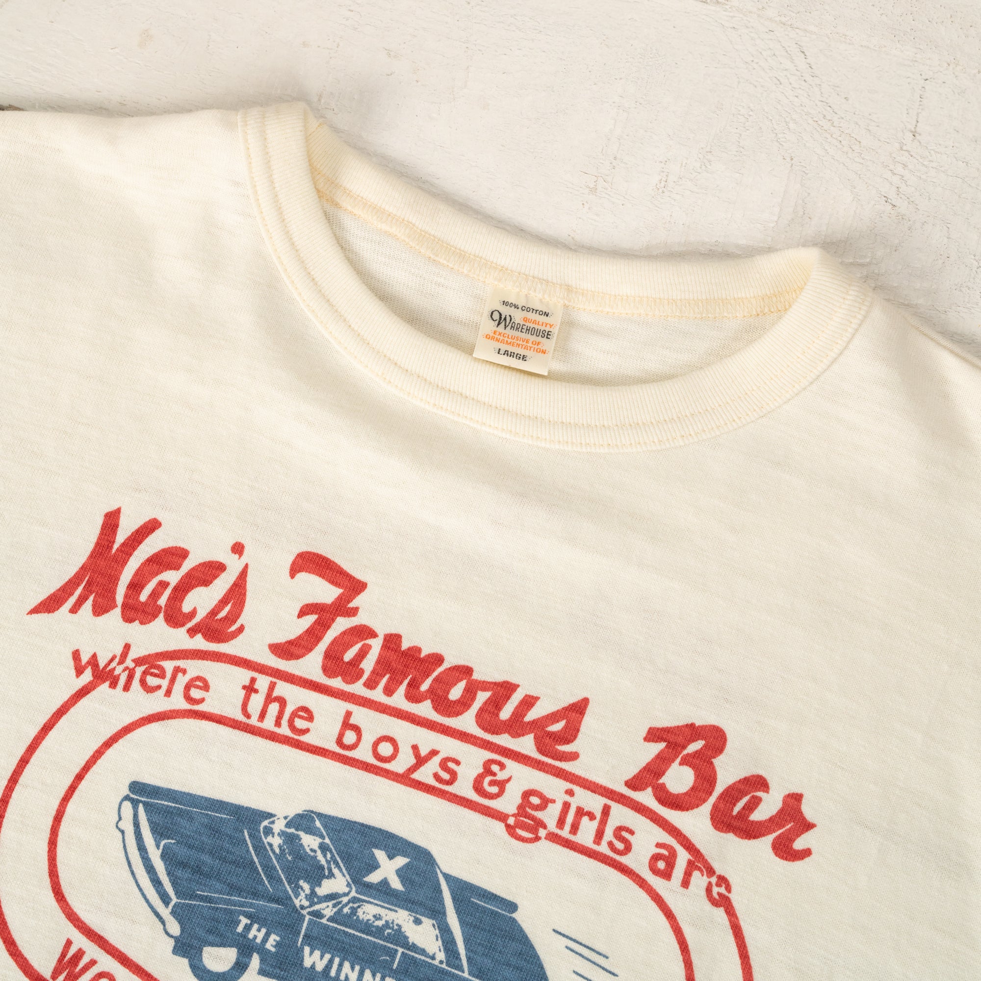 Three Quarter Baseball Shirt 3/4 Sleeve Mac's Famous Cream/Navy