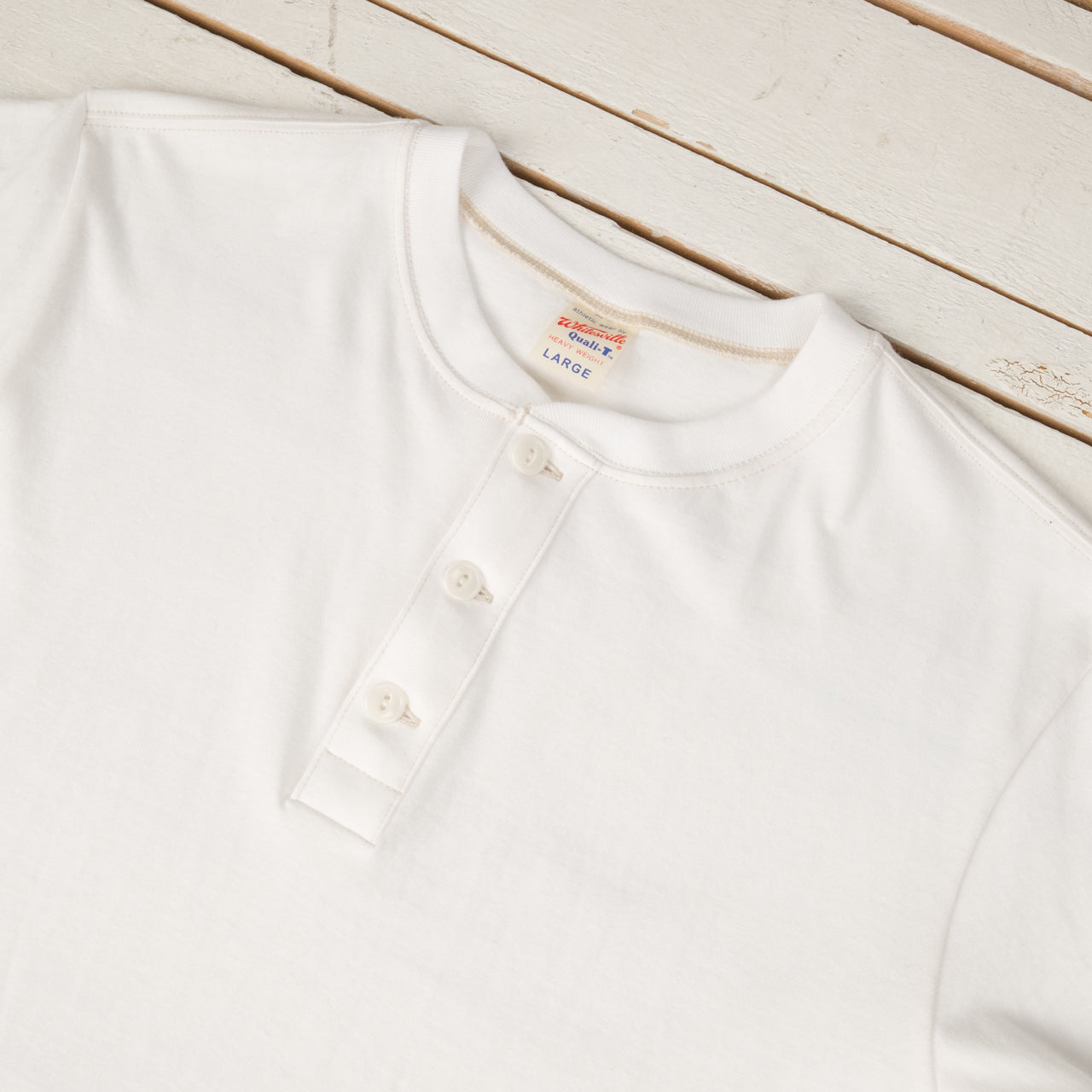 Henley Neck Pack T-Shirt White