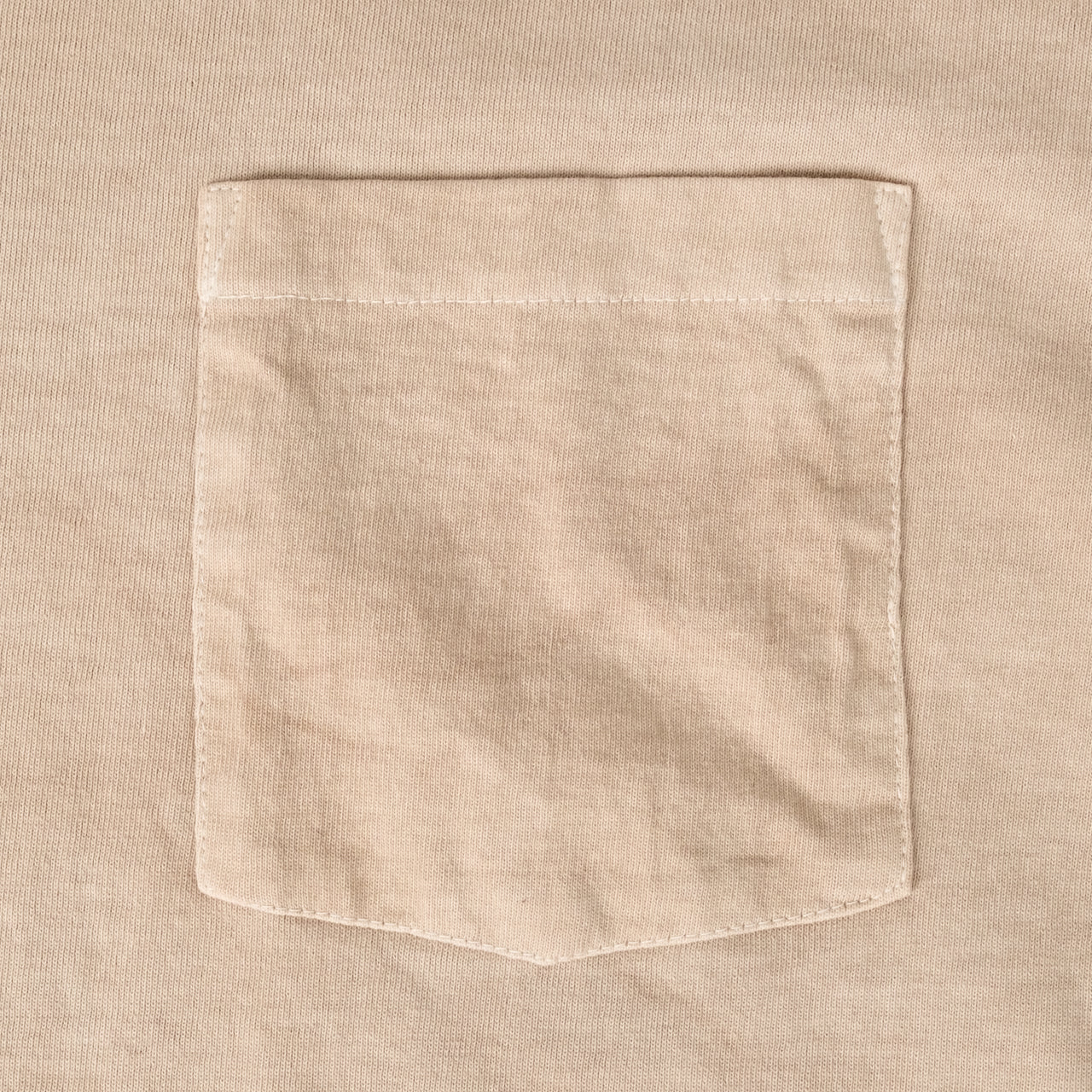 T-shirt Pigment Dye à poche Beige