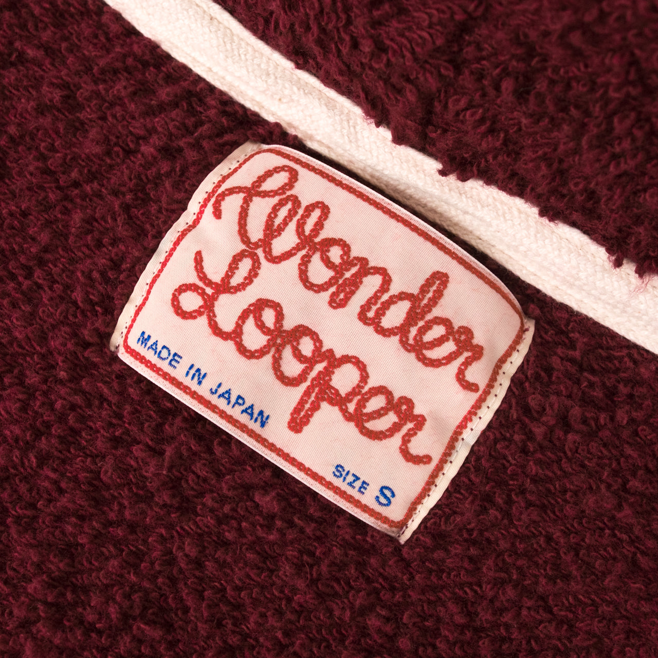 Zip Hoodie Super Looper French Terry Burgundy