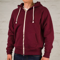 Zip Hoodie Super Looper French Terry Burgundy