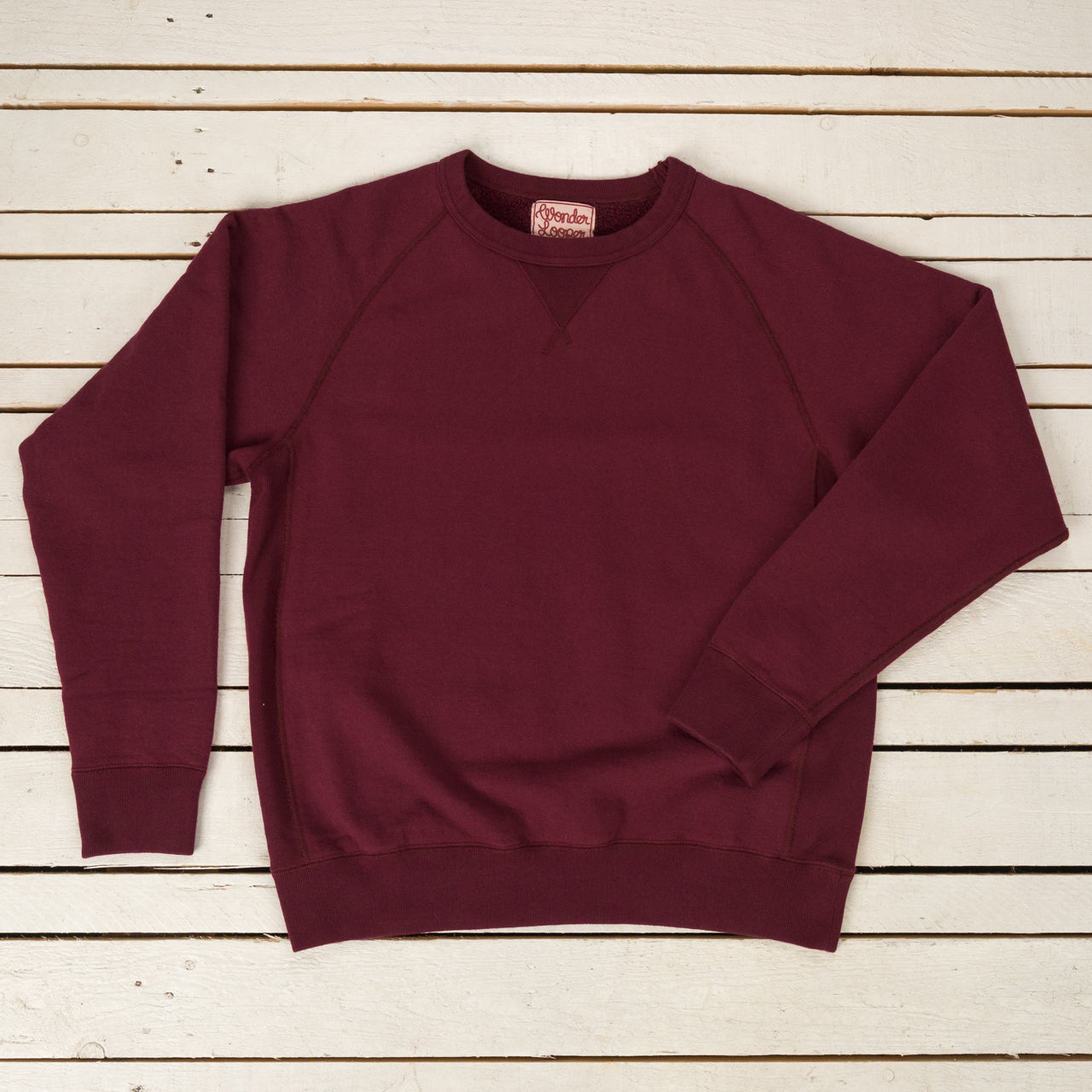 Pullover Crewneck Super Looper French Terry Burgundy