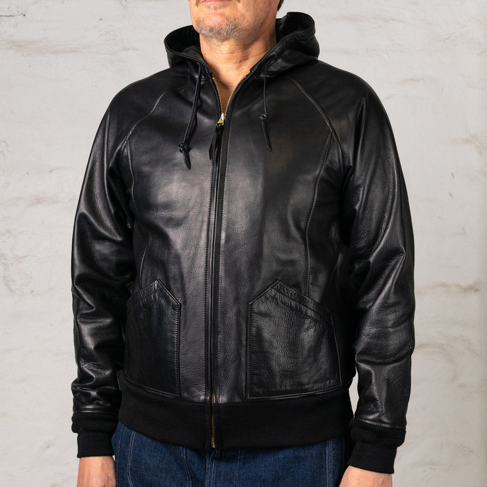 Steer Oil Hooded Parka Black